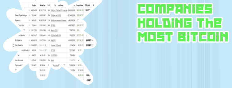 Companies holding bitcoin